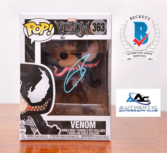 TOM HARDY AUTOGRAPH SIGNED MARVEL VENOM FUNKO POP #363 BECKETT BAS