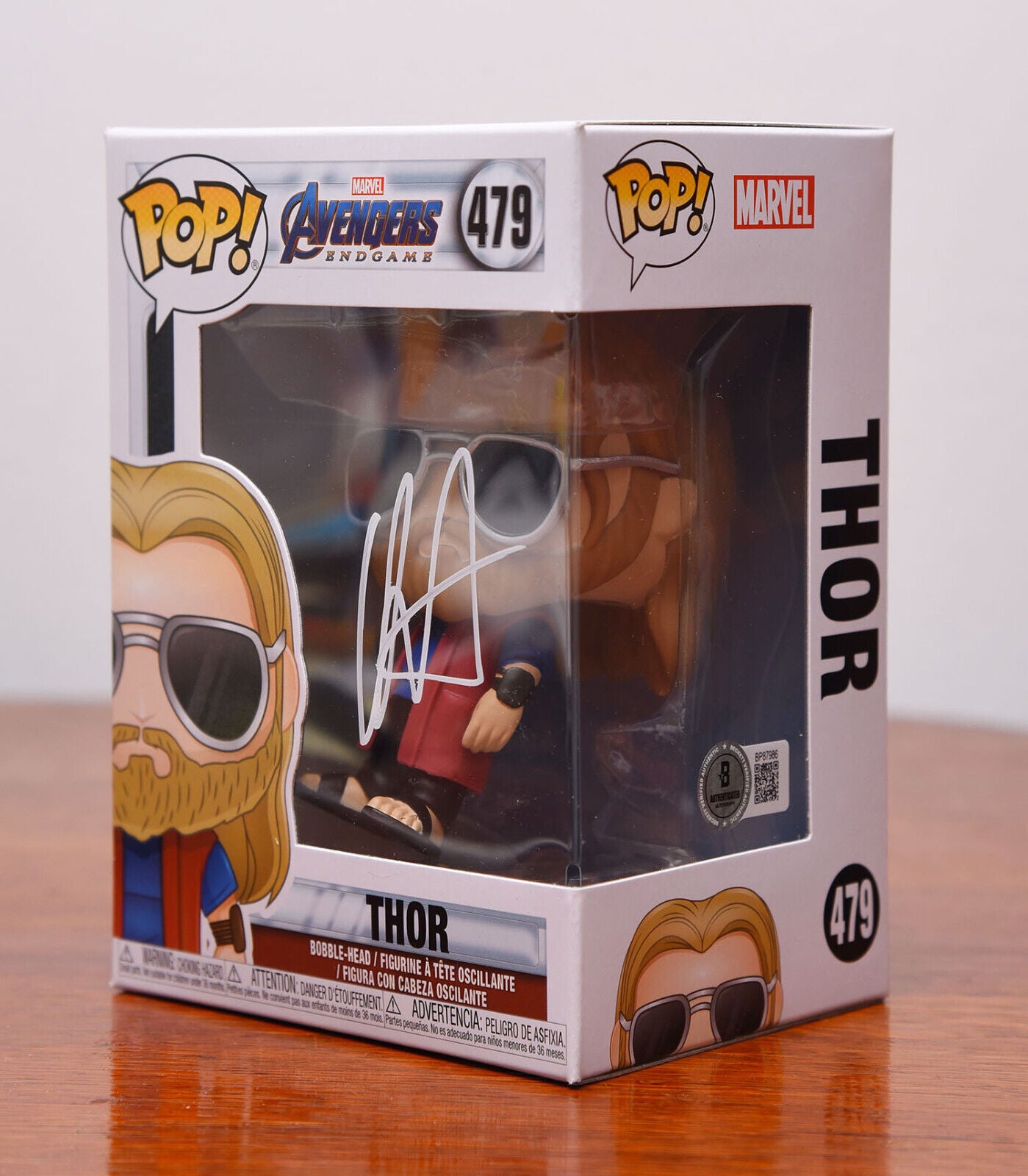 CHRIS HEMSWORTH AUTOGRAPH SIGNED MARVEL AVENGERS THOR FUNKO POP #479 BECKETT BAS