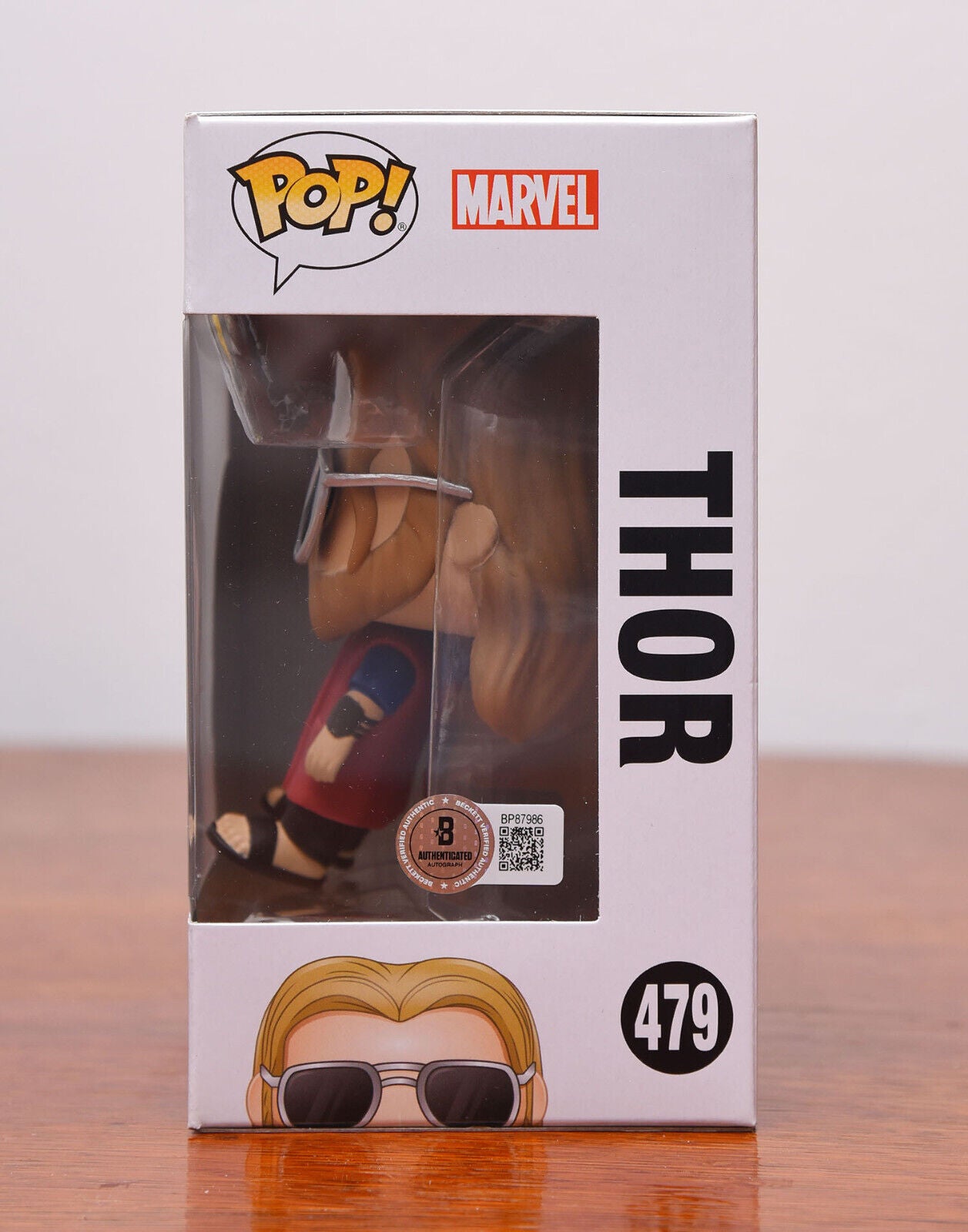 CHRIS HEMSWORTH AUTOGRAPH SIGNED MARVEL AVENGERS THOR FUNKO POP #479 BECKETT BAS