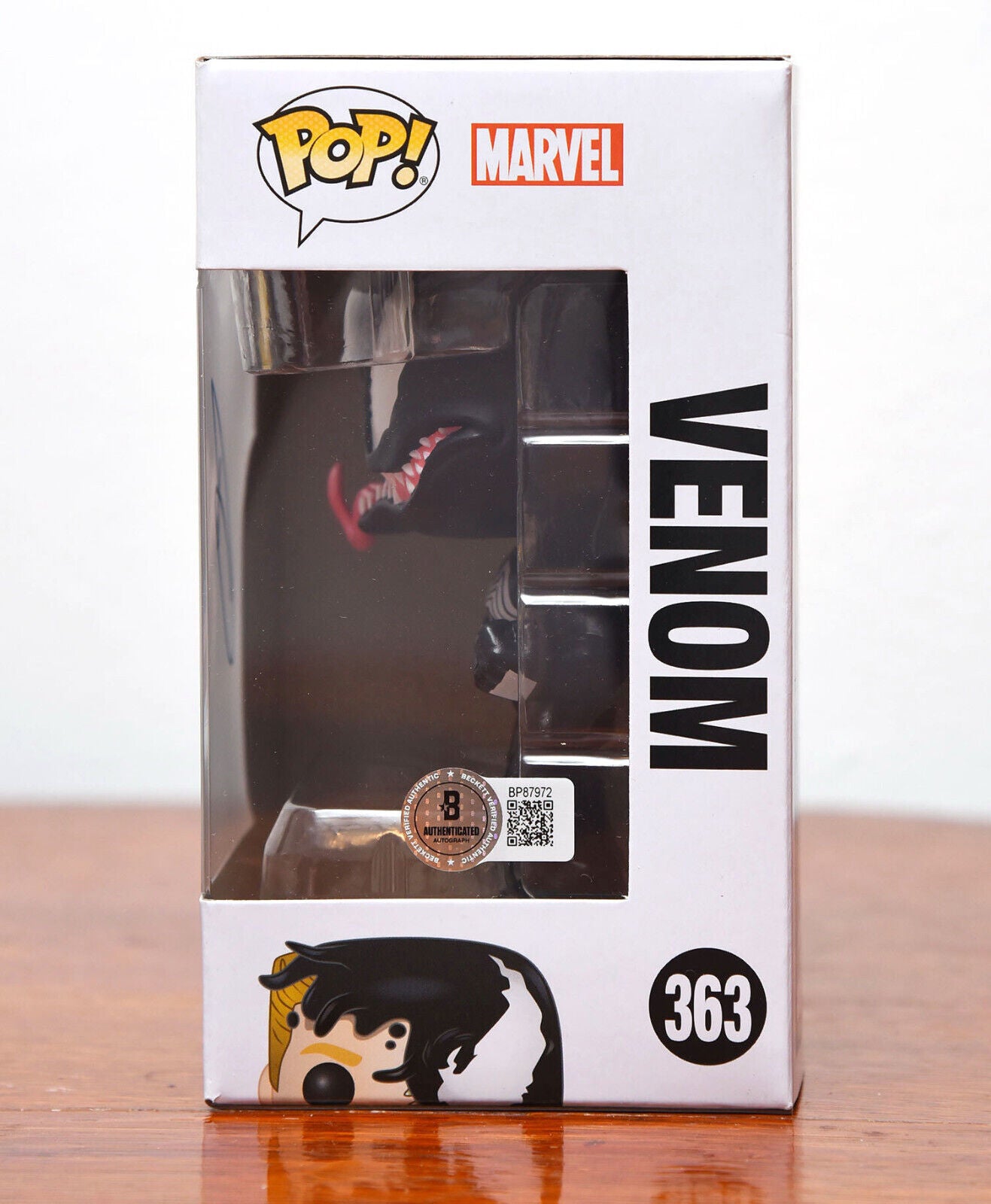 TOM HARDY AUTOGRAPH SIGNED MARVEL VENOM FUNKO POP #363 BECKETT BAS