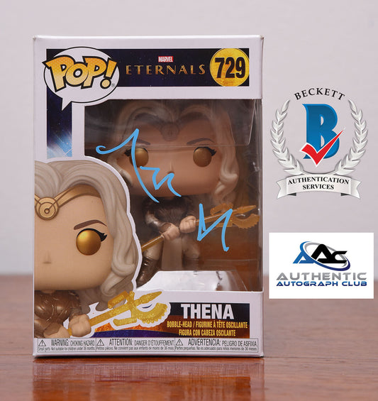 ANGELINA JOLIE AUTOGRAPH SIGNED FUNKO POP MARVEL ETERNALS #729 BECKETT BAS