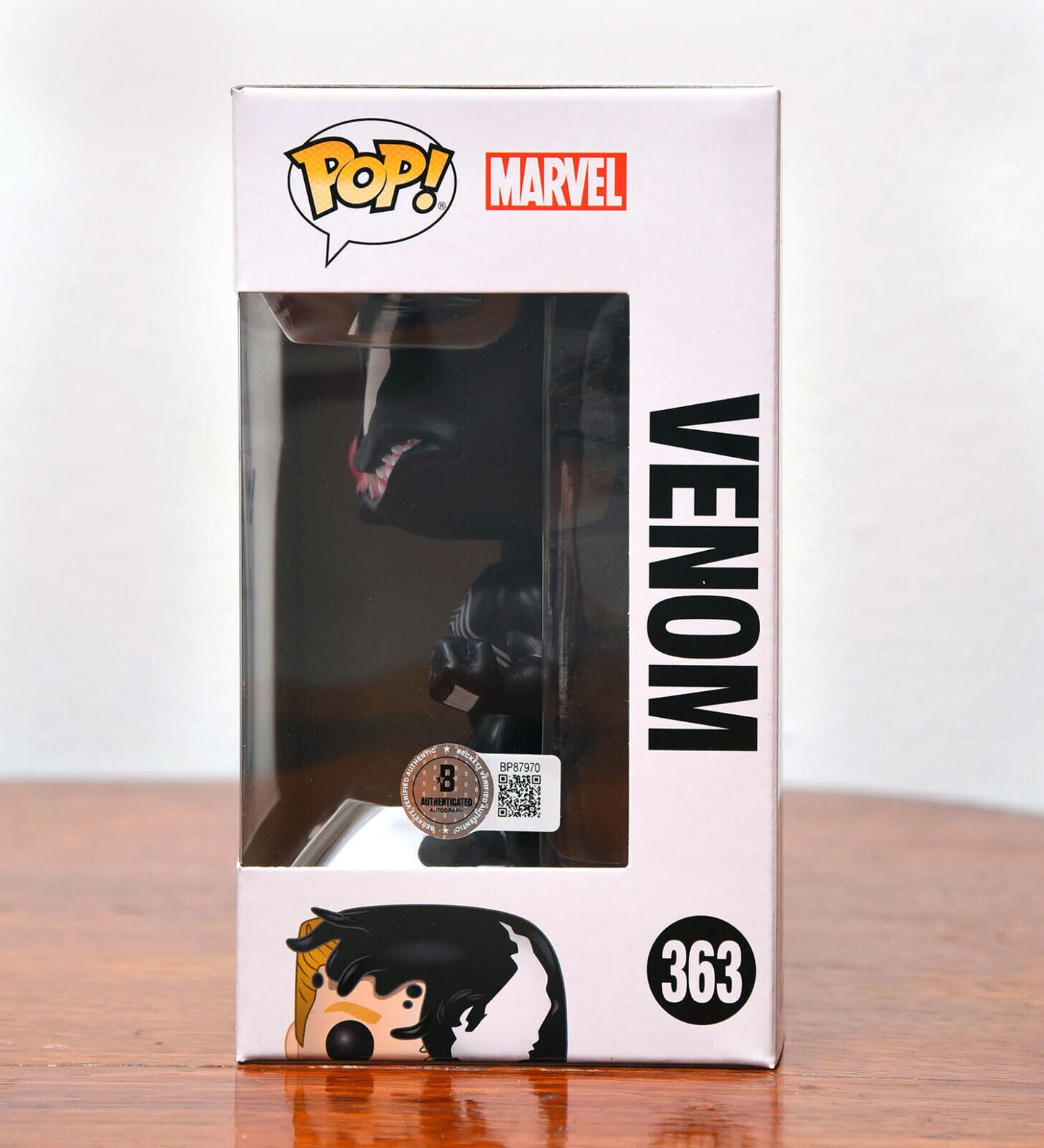 TOM HARDY AUTOGRAPH SIGNED MARVEL VENOM FUNKO POP #363 BECKETT BAS