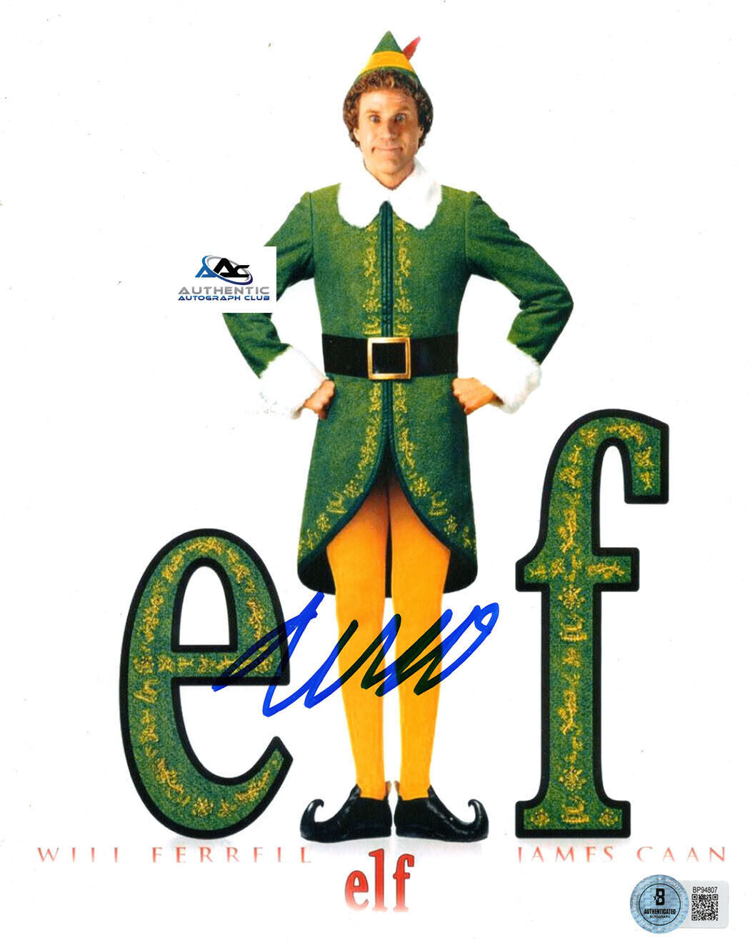 WILL FERRELL AUTOGRAPH SIGNED 8x10 PHOTO ELF ANCHORMAN BECKETT BAS COA