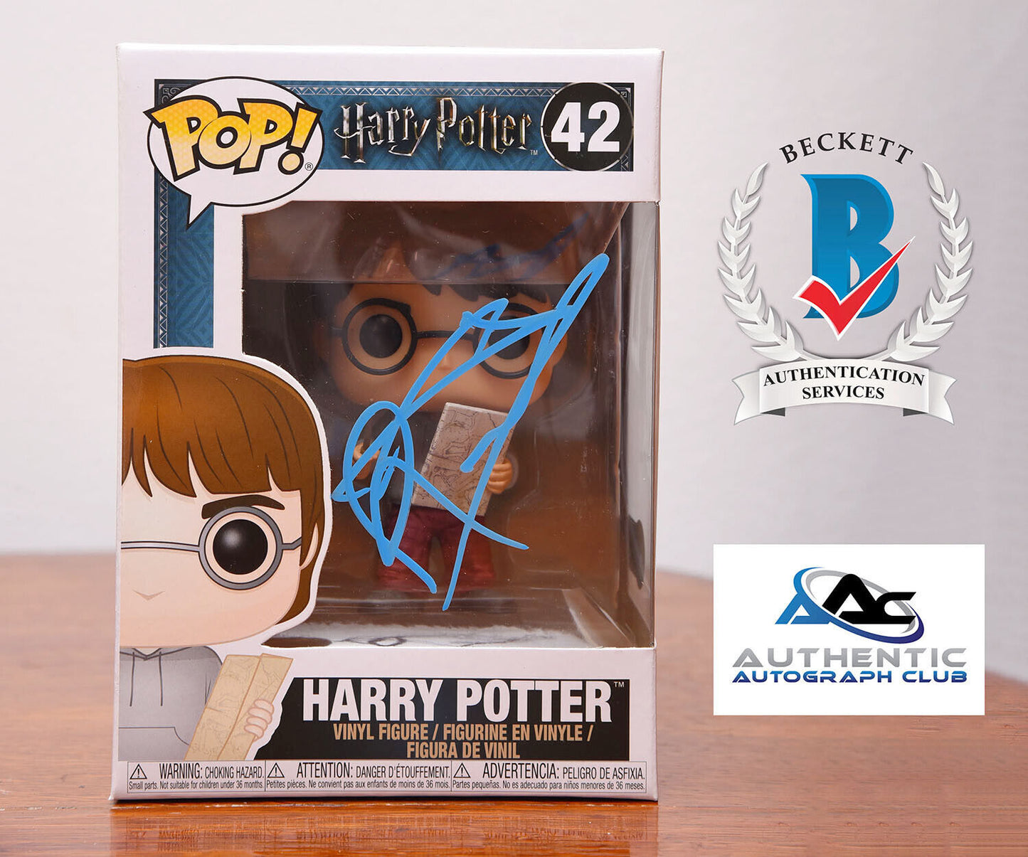 DANIEL RADCLIFFE AUTOGRAPH SIGNED HARRY POTTER FUNKO POP #42 BECKETT BAS