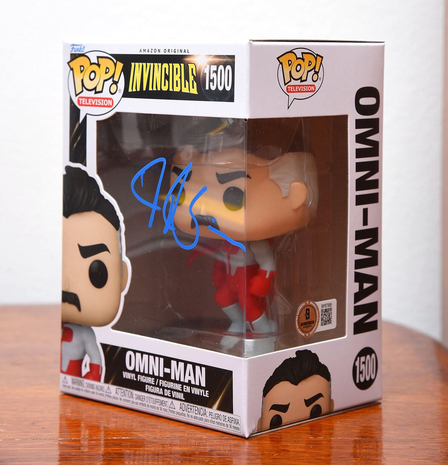 JK J.K. SIMMONS AUTOGRAPH SIGNED INVINCIBLE OMNI-MAN FUNKO POP #1500 BECKETT BAS