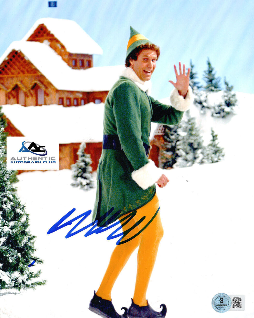 WILL FERRELL AUTOGRAPH SIGNED 8x10 PHOTO ELF ANCHORMAN BECKETT BAS COA