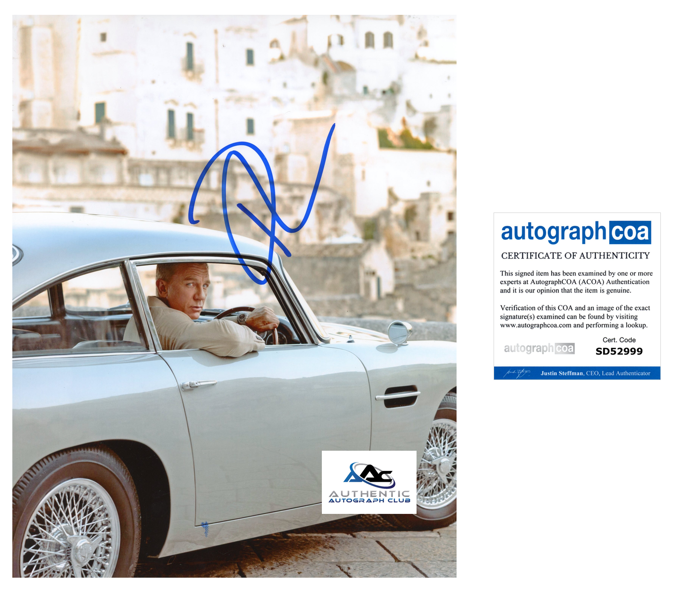 DANIEL CRAIG AUTOGRAPH SIGNED 8X10 PHOTO JAMES BOND 007 ACOA
