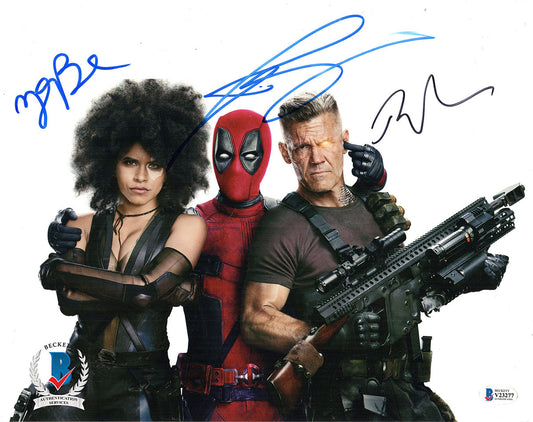 RYAN REYNOLDS, JOSH BROLIN +1 AUTOGRAPH SIGNED 11X14 PHOTO DEADPOOL BECKETT BAS