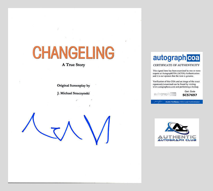 ANGELINA JOLIE AUTOGRAPH SIGNED CHANGELING FULL SCRIPT ACOA