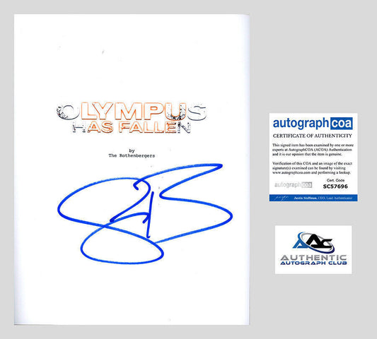 GERARD BUTLER AUTOGRAPH SIGNED OLYMPUS HAS FALLEN FULL SCRIPT ACOA