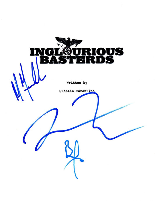QUENTIN TARANTINO BRAD PITT AUTOGRAPH SIGNED INGLOURIOUS BASTERDS SCRIPT ACOA