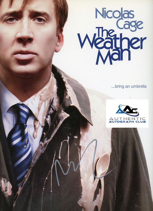 NICOLAS CAGE AUTOGRAPH SIGNED 9x12 PRESS KIT - THE WEATHER MAN COA