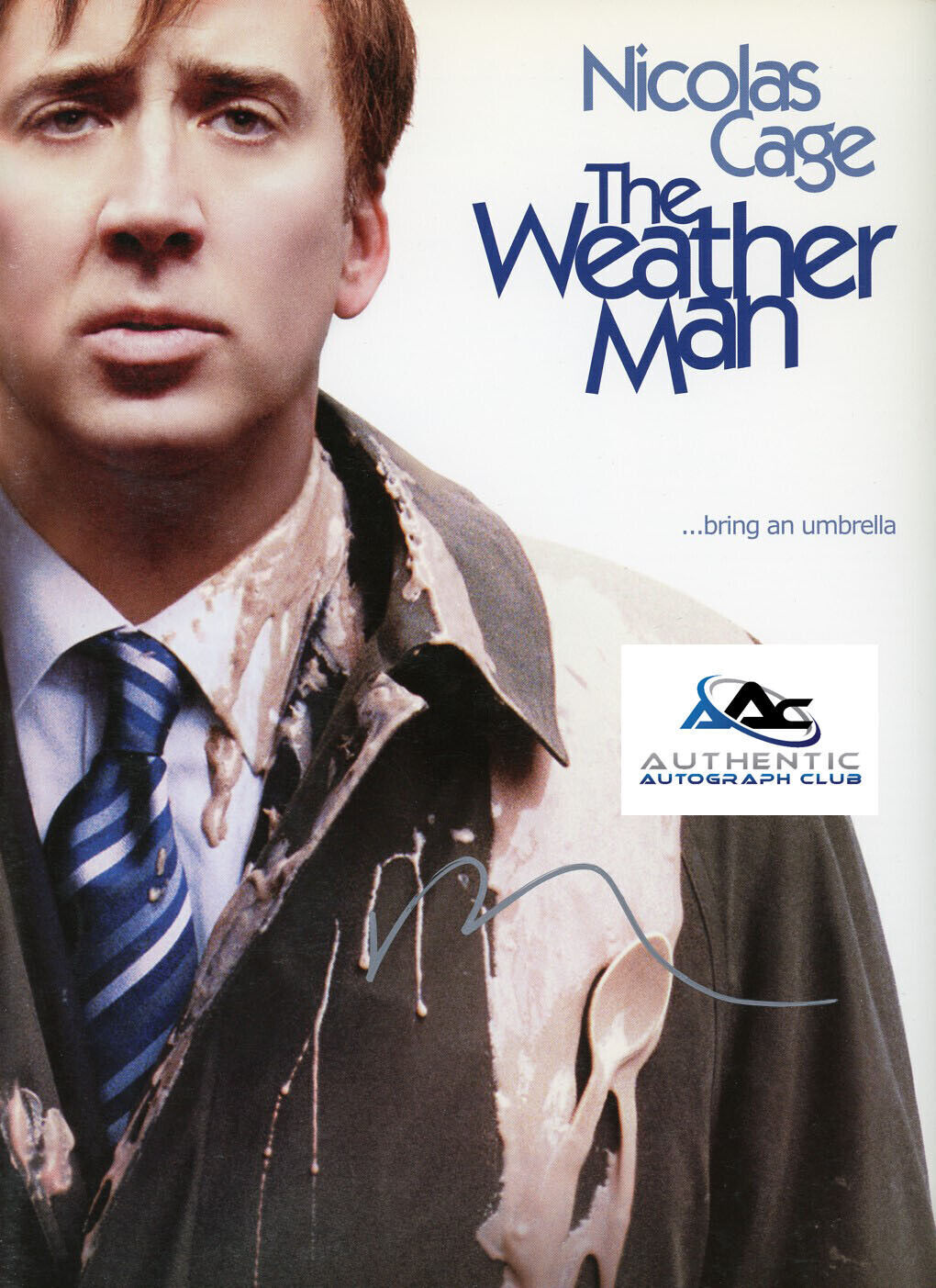 NICOLAS CAGE AUTOGRAPH SIGNED 9x12 PRESS KIT - THE WEATHER MAN COA