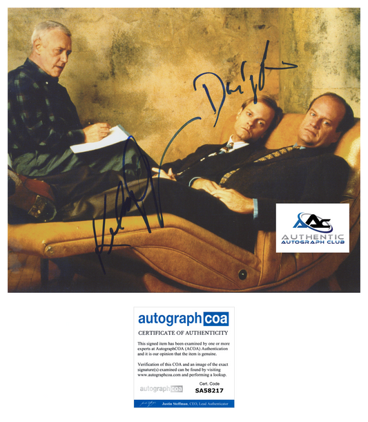 FRASIER TV SHOW KELSEY GRAMMER DAVID HYDE AUTOGRAPH SIGNED 10x12 PHOTO ACOA