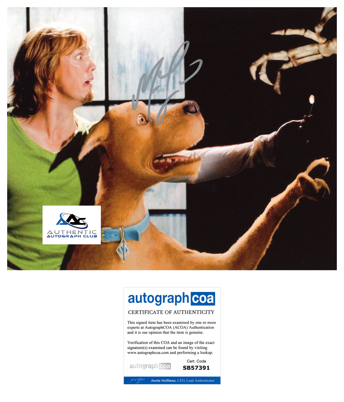 MATTHEW LILLARD AUTOGRAPH SIGNED 8x10 PHOTO SHAGGY SCOOBY DOO ACOA