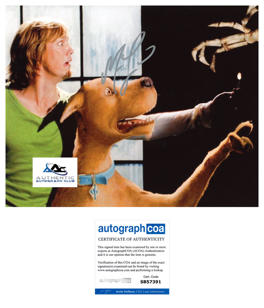 MATTHEW LILLARD AUTOGRAPH SIGNED 8x10 PHOTO SHAGGY SCOOBY DOO ACOA