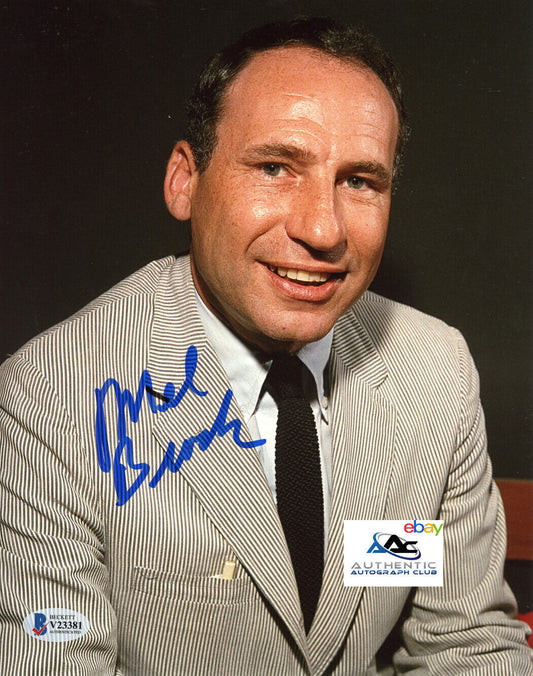 MEL BROOKS AUTOGRAPH SIGNED 8x10 PHOTO BECKETT BAS