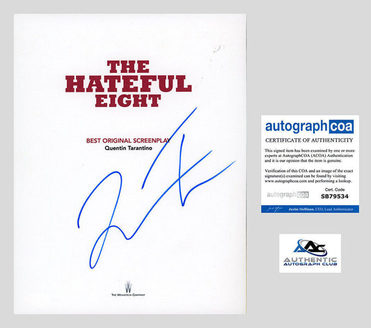 QUENTIN TARANTINO AUTOGRAPH SIGNED THE HATEFUL EIGHT SCRIPT ACOA