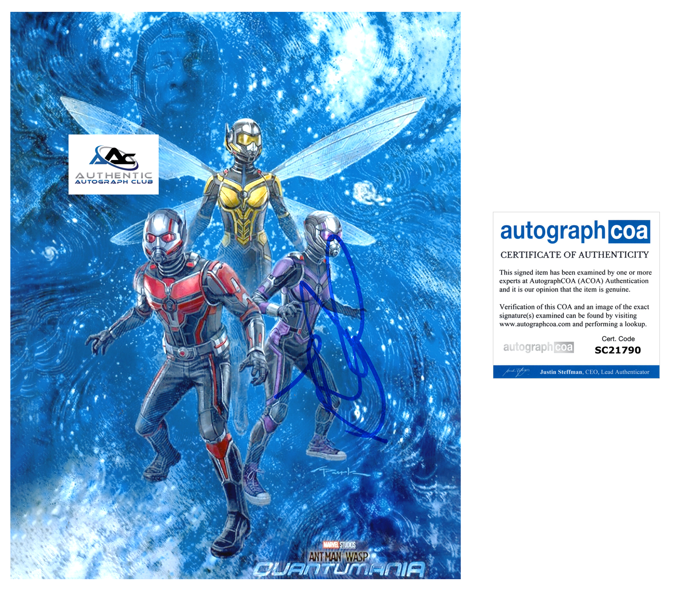 KATHRYN NEWTON AUTOGRAPH SIGNED 8x10 PHOTO ANT MAN ANT-MAN ACOA