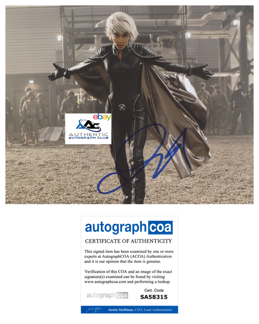 HALLE BERRY AUTOGRAPH SIGNED 8X10 PHOTO X-MEN XMEN STORM ACOA