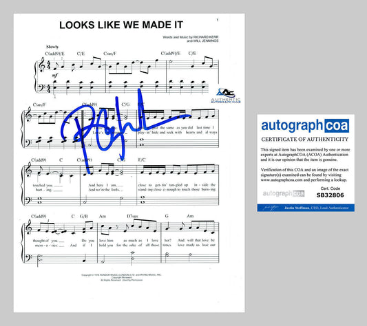 BARRY MANILOW AUTOGRAPH SIGNED SHEET MUSIC 8X10 PHOTO LOOKS LIKE WE MADE IT ACOA