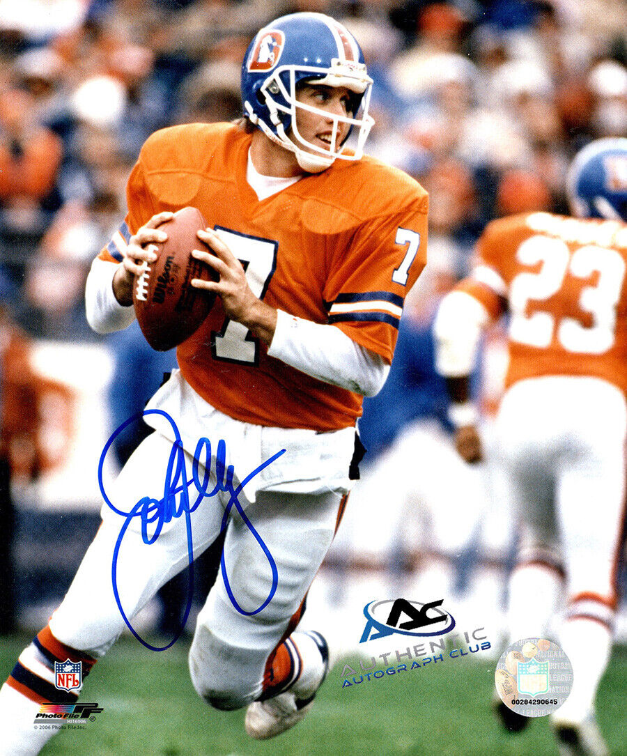 JOHN ELWAY AUTOGRAPH SIGNED 8x10 PHOTO HOF DENVER BRONCOS COA