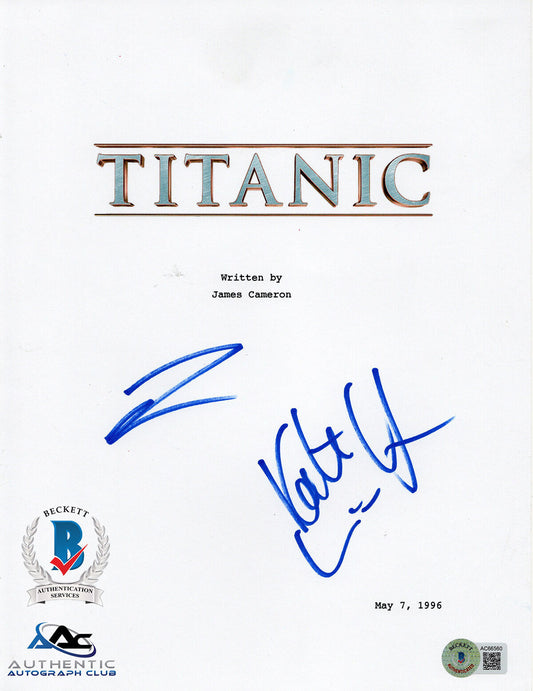 LEONARDO DICAPRIO KATE WINSLET AUTOGRAPH SIGNED FULL TITANIC SCRIPT BECKETT BAS