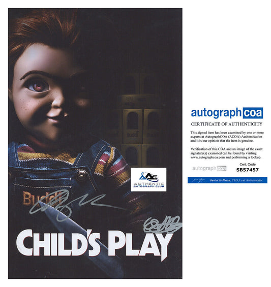AUBREY PLAZA AND GABRIEL BATEMAN AUTOGRAPH SIGNED 11X17 PHOTO CHILD'S PLAY ACOA