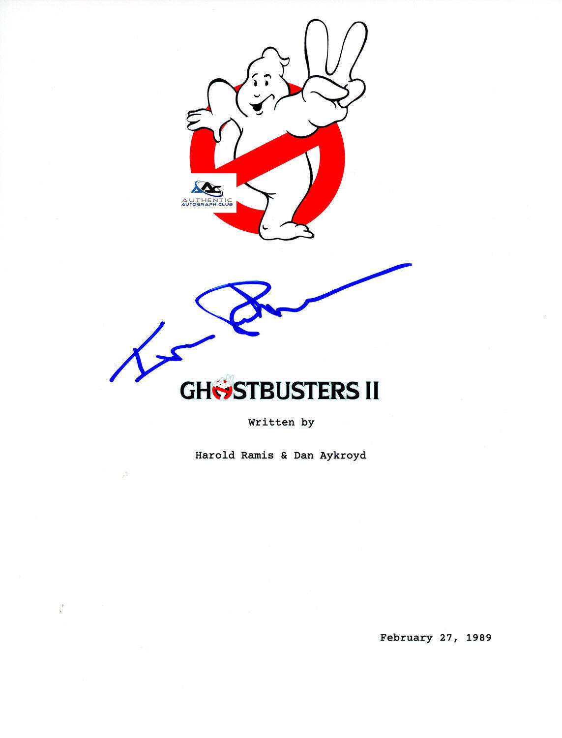IVAN REITMAN AUTOGRAPH SIGNED GHOSTBUSTERS 2 II FULL SCRIPT