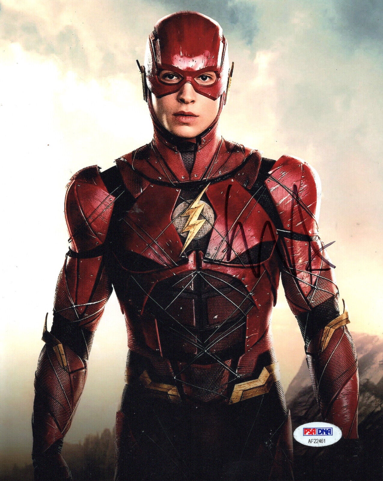EZRA MILLER AUTOGRAPH SIGNED 8X10 PHOTO FLASH PSA