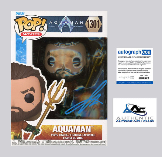 JASON MOMOA AUTOGRAPH SIGNED AQUAMAN FUNKO POP 1301 ACOA