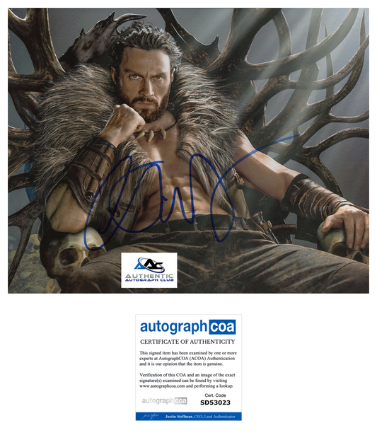 AARON TAYLOR-JOHNSON AUTOGRAPH SIGNED 8x10 PHOTO KRAVEN ACOA