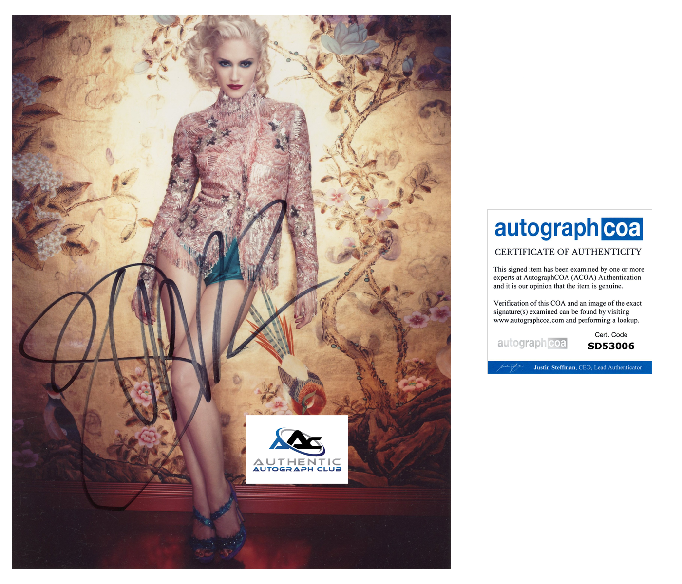 GWEN STEFANI AUTOGRAPH SIGNED 8X10 PHOTO NO DOUBT ACOA