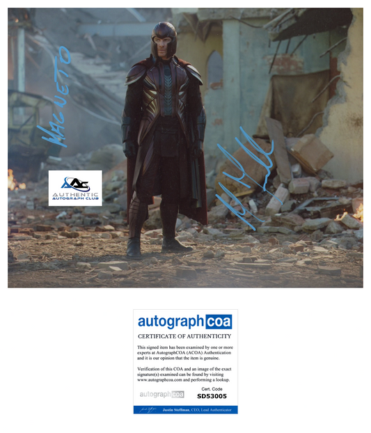 MICHAEL FASSBENDER AUTOGRAPH SIGNED 8X10 PHOTO MAGNETO XMEN X-MEN ACOA