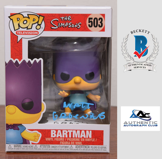 MATT GROENING AUTOGRAPH SIGNED BART SIMPSON BARTMAN FUNKO POP BECKETT BAS LOA