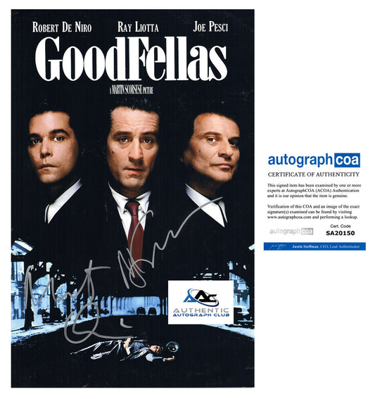 MARTIN SCORSESE ROBERT DE NIRO AUTOGRAPH SIGNED 11X17 PHOTO POSTER GOODFELLAS