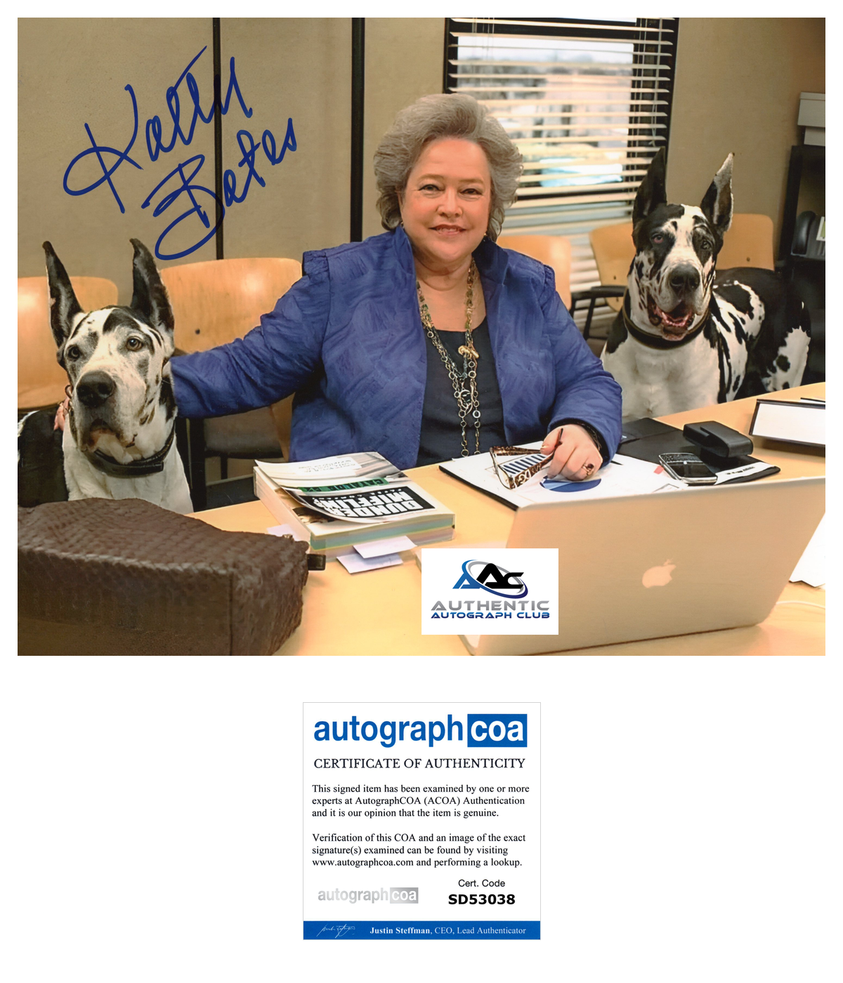 KATHY BATES AUTOGRAPH SIGNED 8X10 PHOTO THE OFFICE ACOA