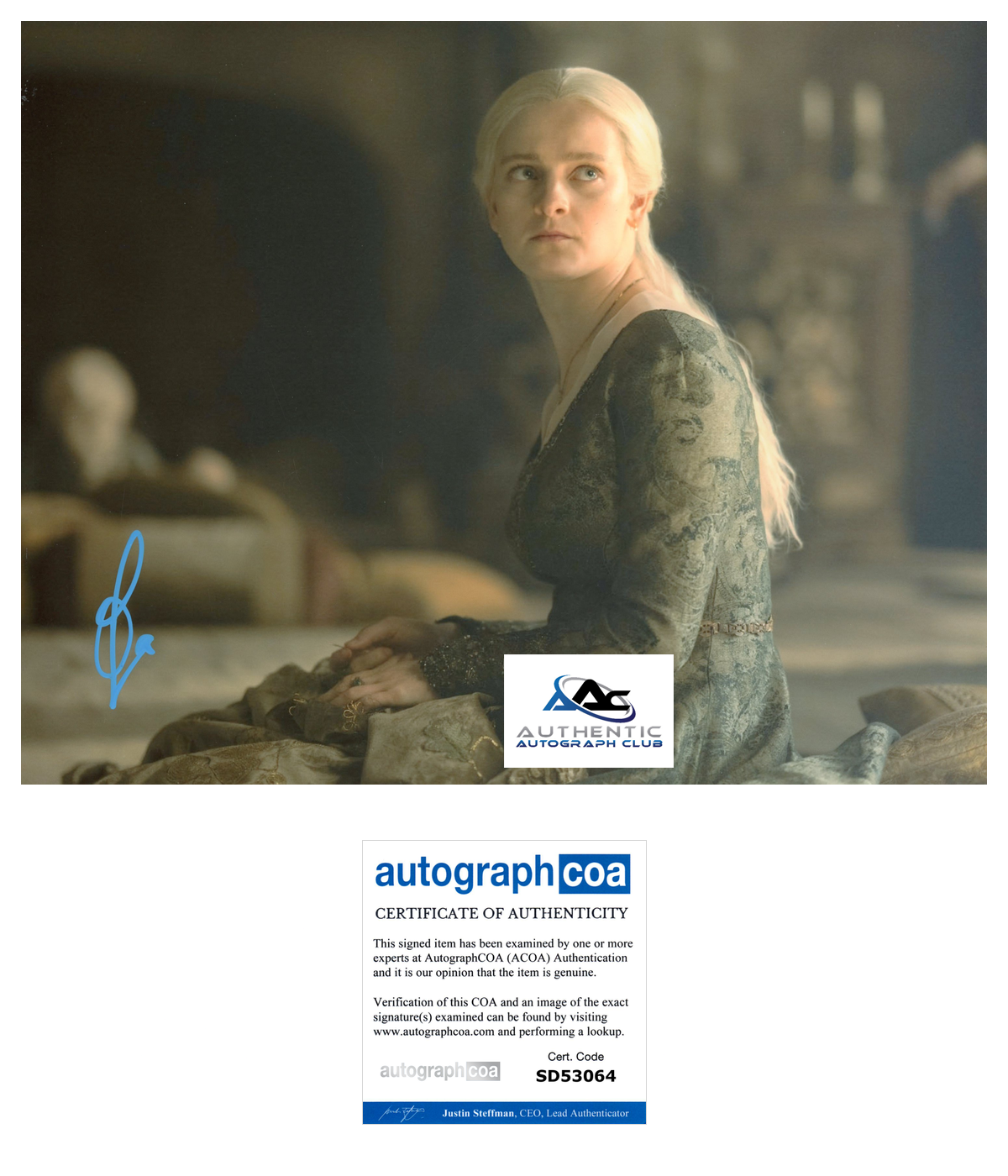 PHIA SABAN AUTOGRAPH SIGNED 8X10 PHOTO HOUSE OF THE DRAGON ACOA