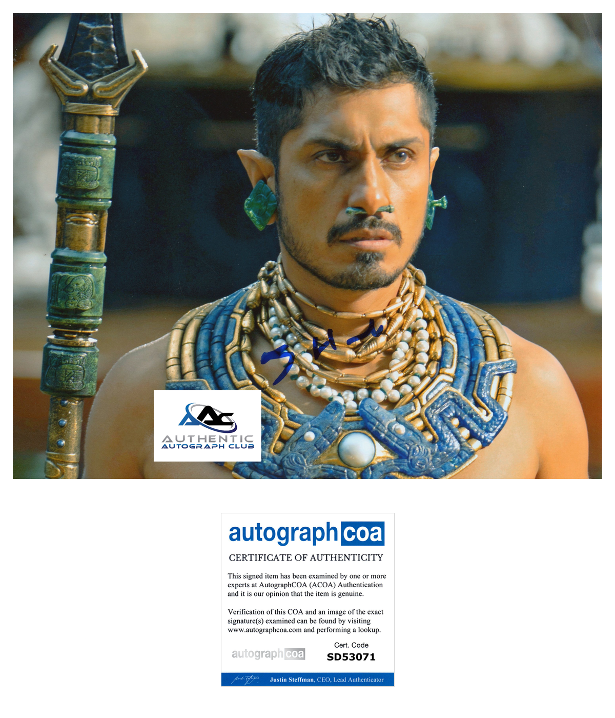 TENOCHE HUERTA AUTOGRAPH SIGNED 8X10 PHOTO BLACK PANTHER WAKANDA FOREVER ACOA