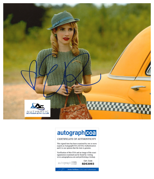 EMMA ROBERTS AUTOGRAPH SIGNED 8X10 PHOTO AMERICAN HORROR STORY SCREAM ACOA