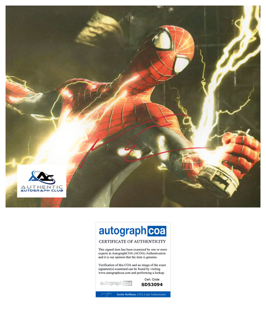 ANDREW GARFIELD AUTOGRAPH SIGNED 8X10 PHOTO THE AMAZING SPIDER-MAN MARVEL ACOA