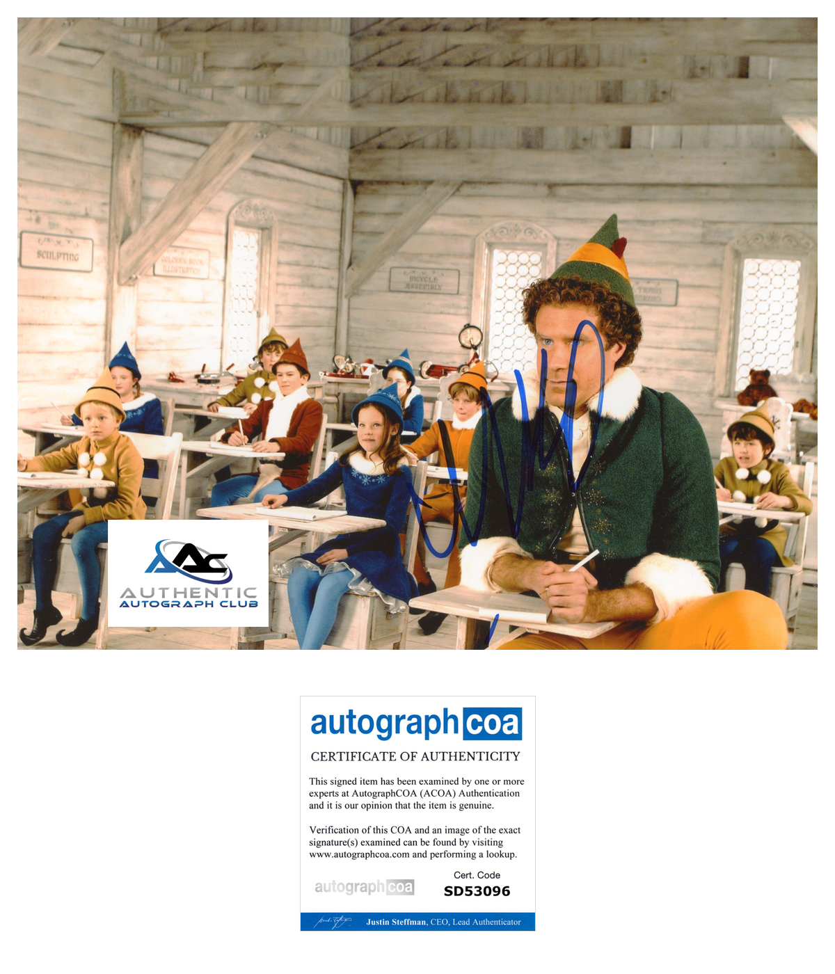 WILL FERRELL AUTOGRAPH SIGNED 8x10 PHOTO ELF ANCHORMAN ACOA
