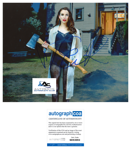 EMMA ROBERTS AUTOGRAPH SIGNED 8X10 PHOTO AMERICAN HORROR STORY SCREAM ACOA