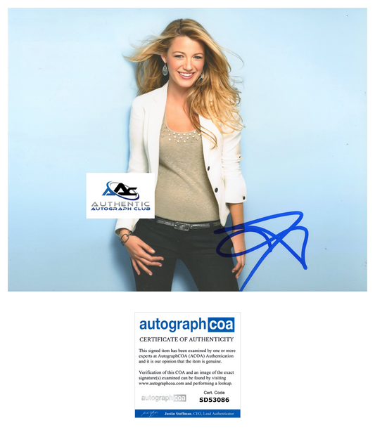 BLAKE LIVELY AUTOGRAPH SIGNED 8X10 PHOTO LADY DEADPOOL MARVEL GOSSIP GIRL ACOA