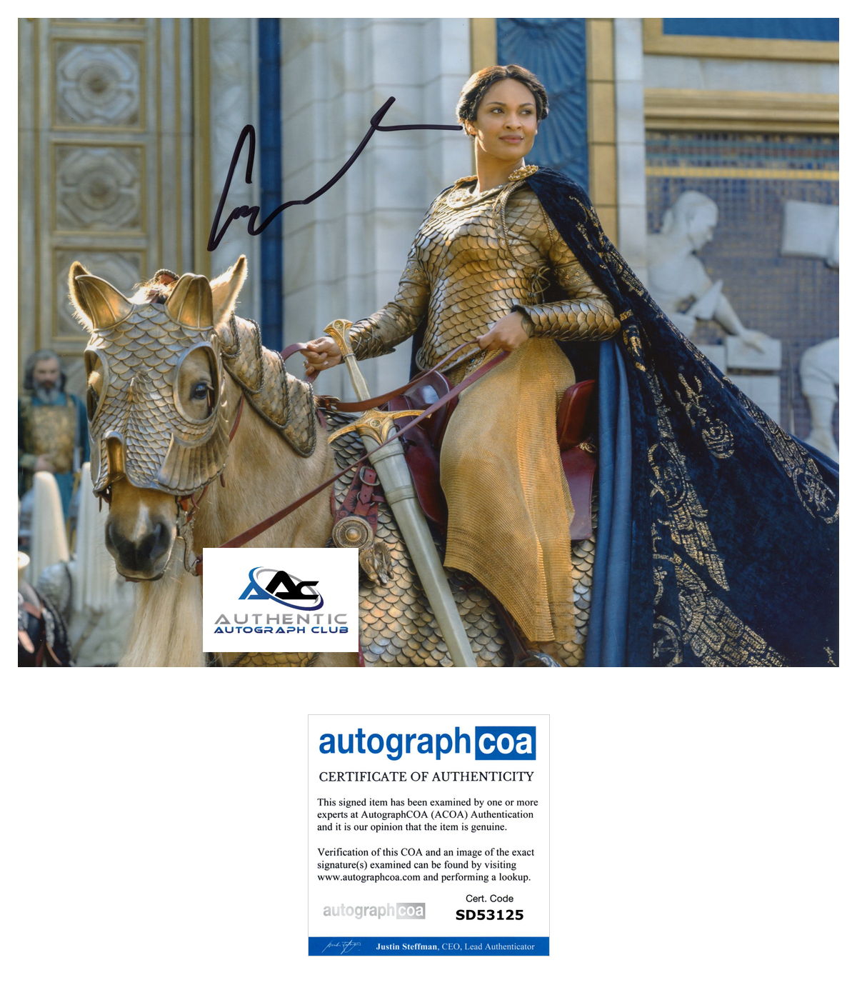 CYNTHIA ADDAI-ROBINSON AUTOGRAPH SIGNED 8x10 PHOTO THE RINGS OF POWER ACOA