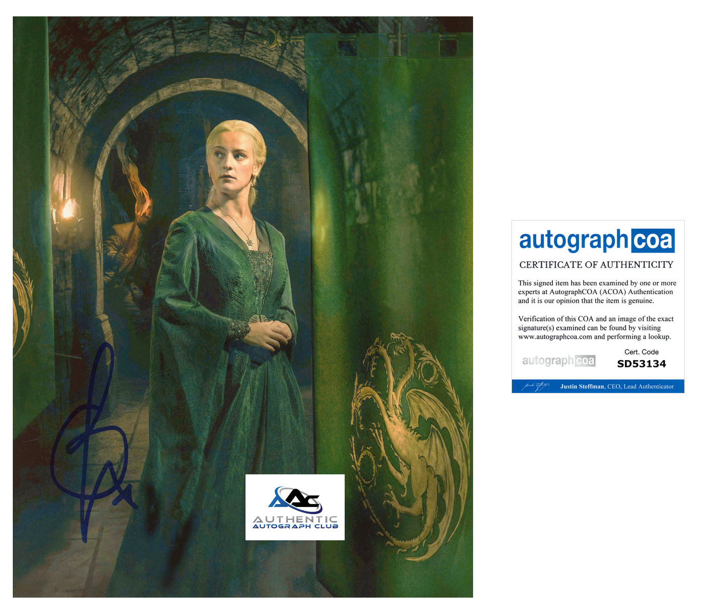 PHIA SABAN AUTOGRAPH SIGNED 8X10 PHOTO HOUSE OF THE DRAGON ACOA