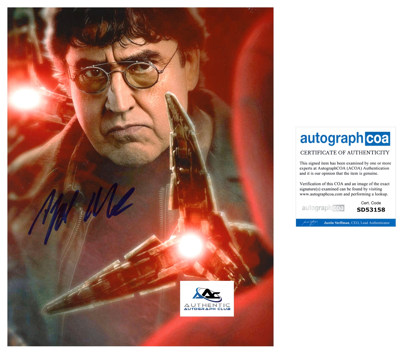ALFRED MOLINA AUTOGRAPH SIGNED 8X10 PHOTO MARVEL SPIDERMAN DOC OCK ACOA