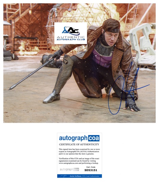 CHANNING TATUM AUTOGRAPH SIGNED 8X10 PHOTO GAMBIT MARVEL ACOA