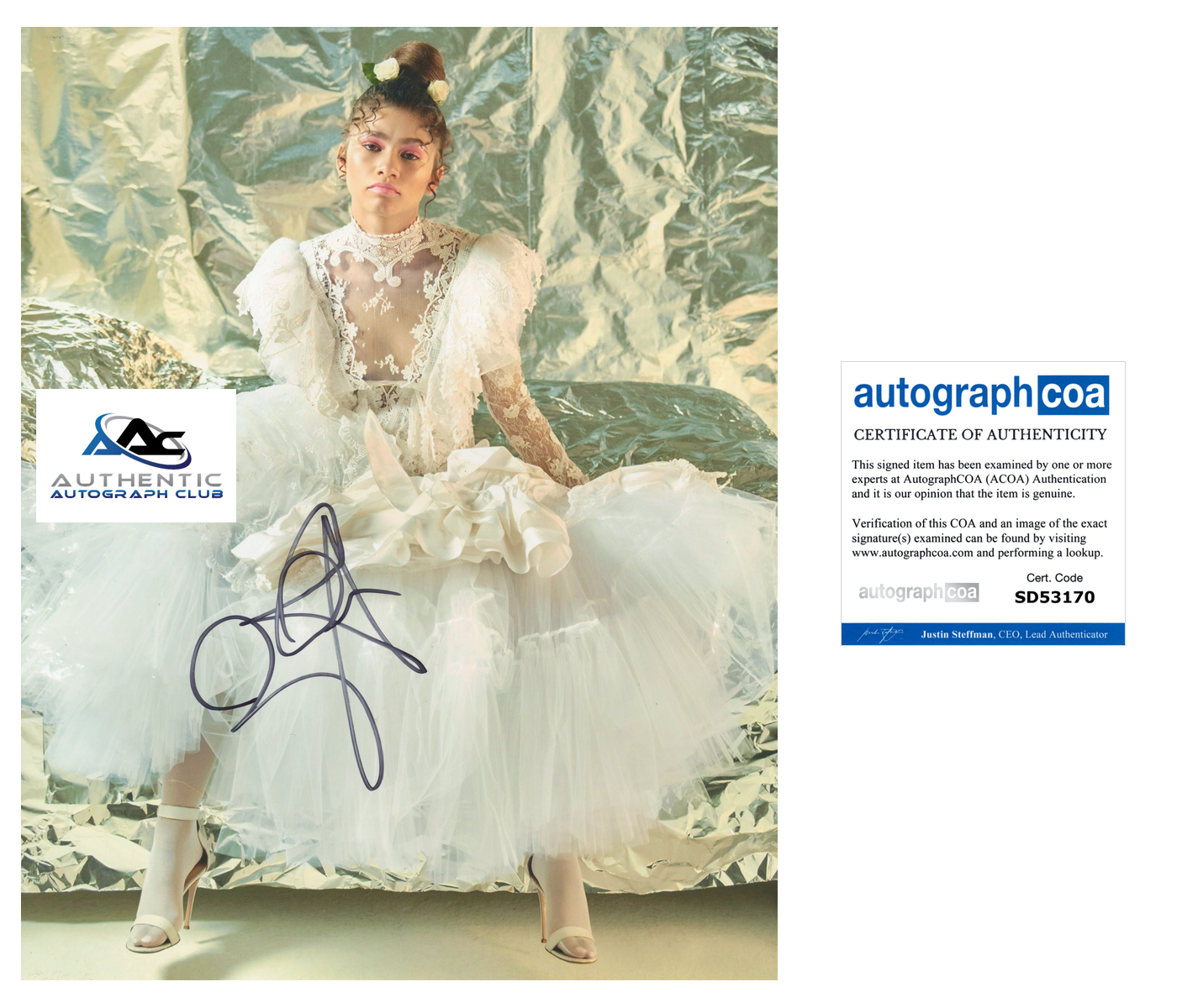 ZENDAYA AUTOGRAPH SIGNED 8X10 PHOTO ACOA