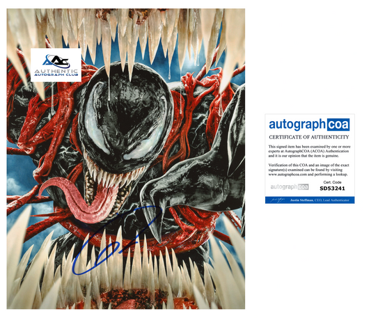 TOM HARDY AUTOGRAPH SIGNED 8x10 PHOTO MARVEL VENOM ACOA